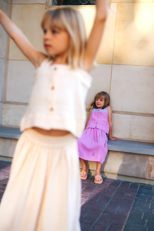 ecru spódniczka midi