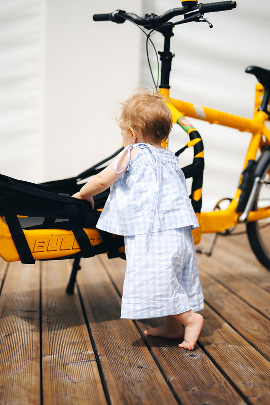 kuloty w niebiesko-białą kratkę