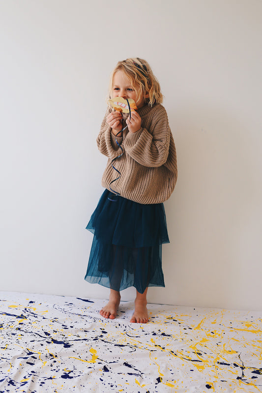 zielona tiulowa spódniczka