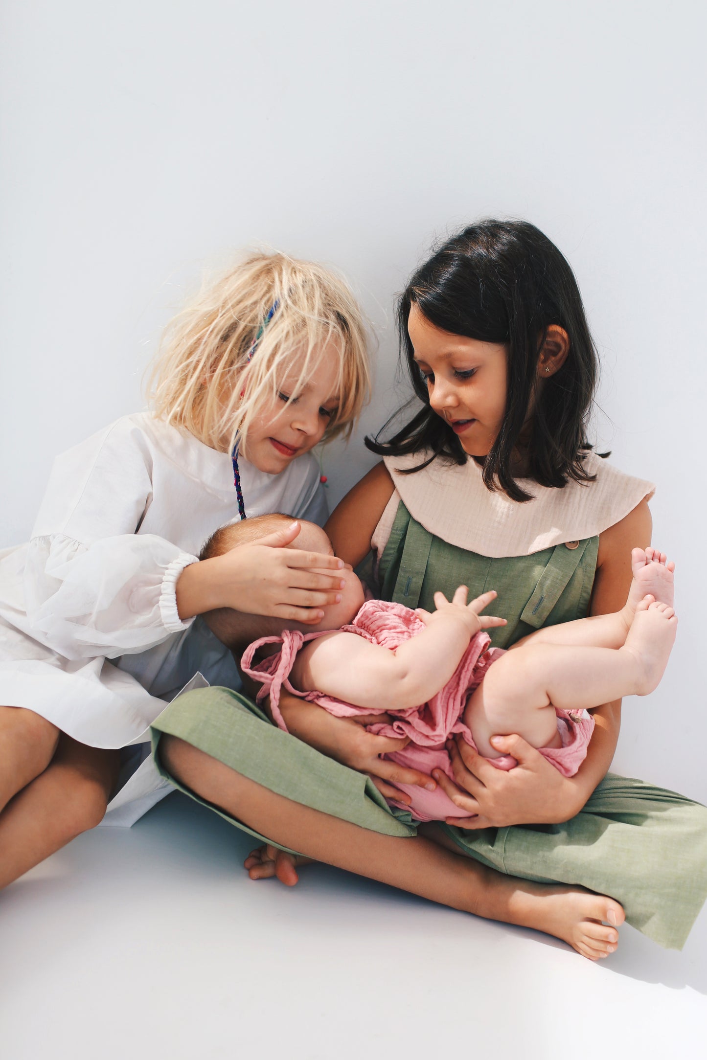 muślinowa bluzeczka z dużym, okrągłym kołnierzem