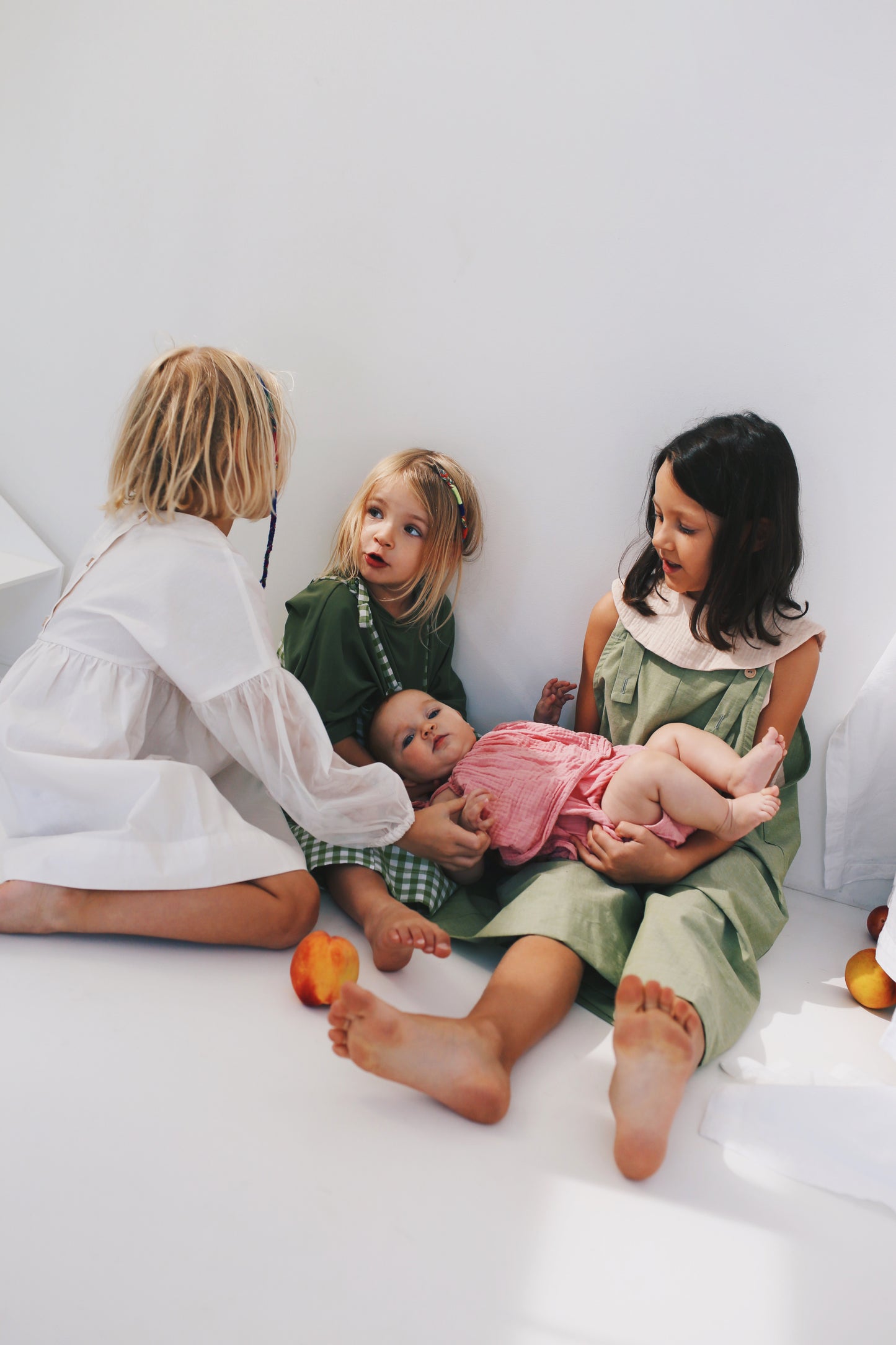 muślinowa bluzeczka z dużym, okrągłym kołnierzem