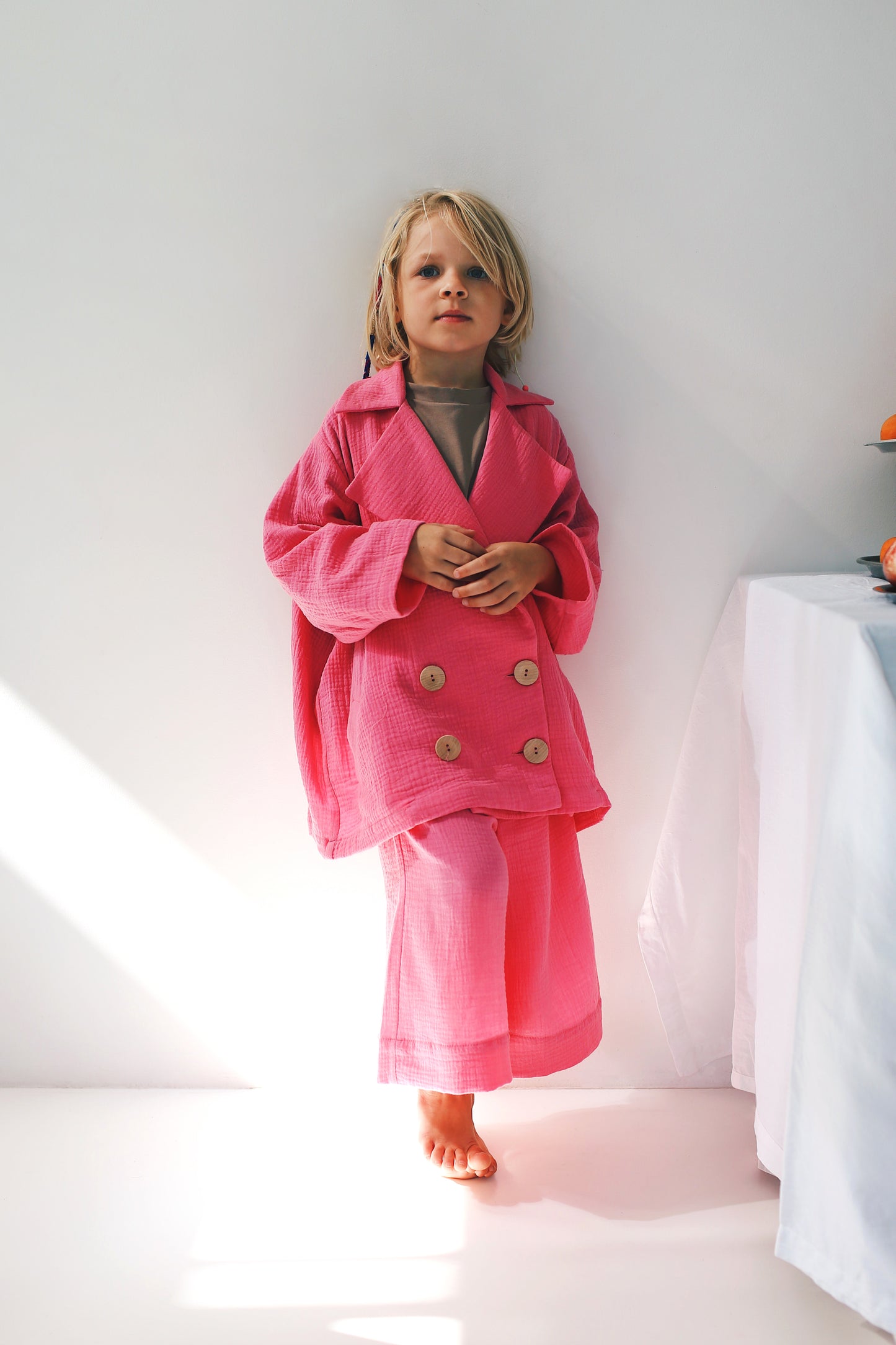 różowe, muślinowe kuloty