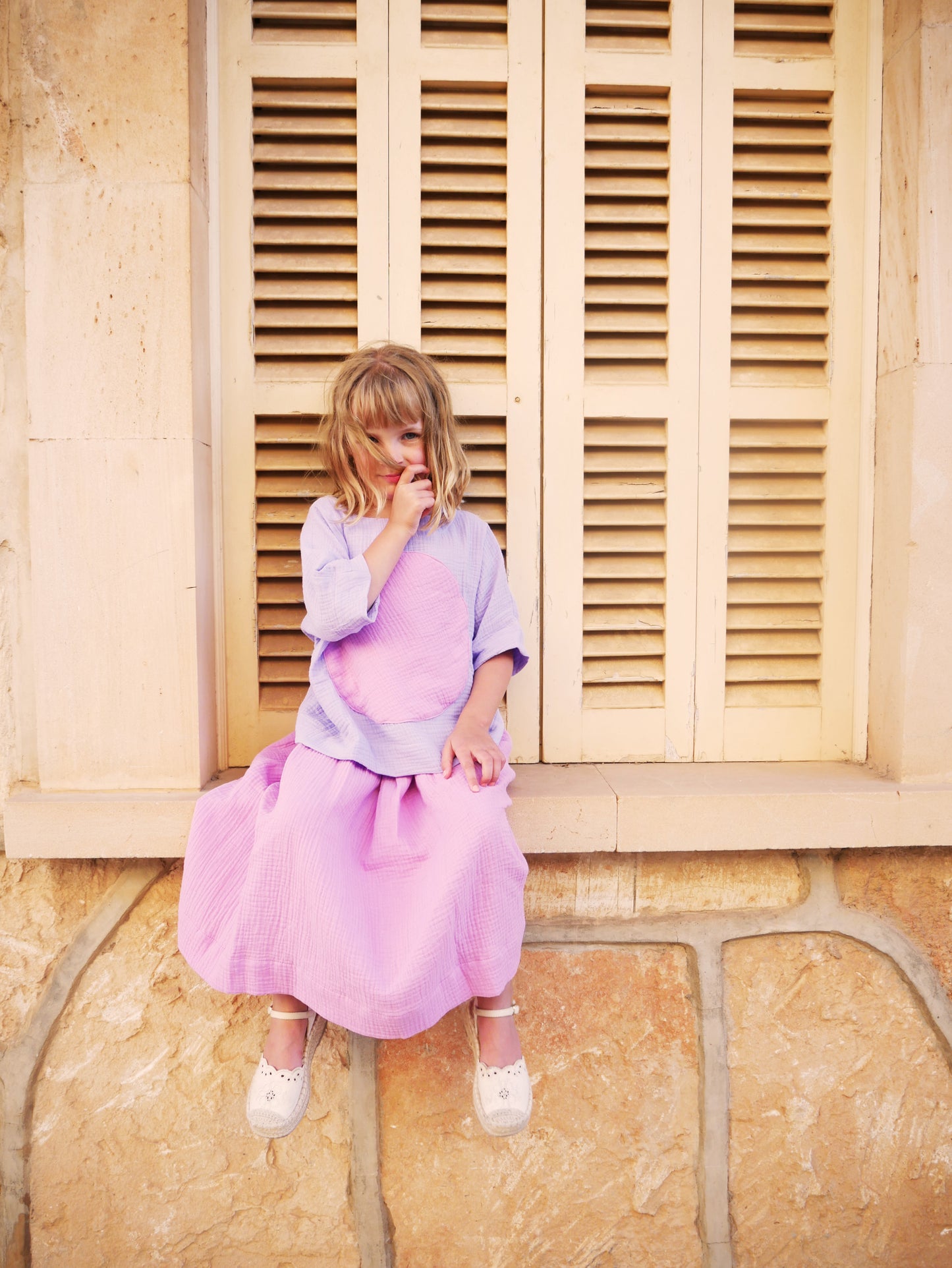 midi skirt from poplin