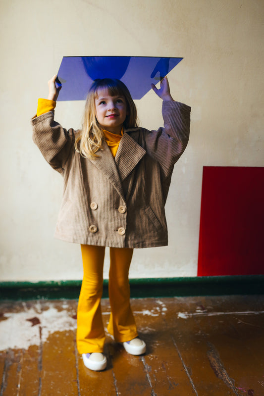 sztruksowa beżowa marynarka