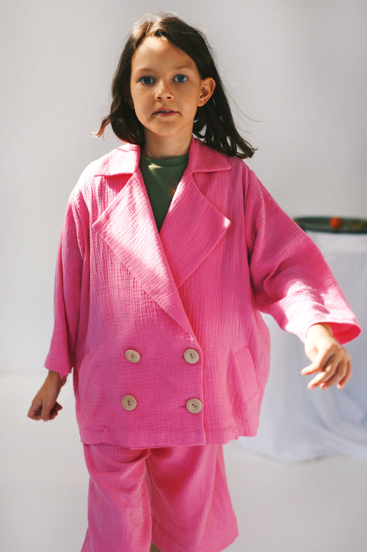 pink jacket