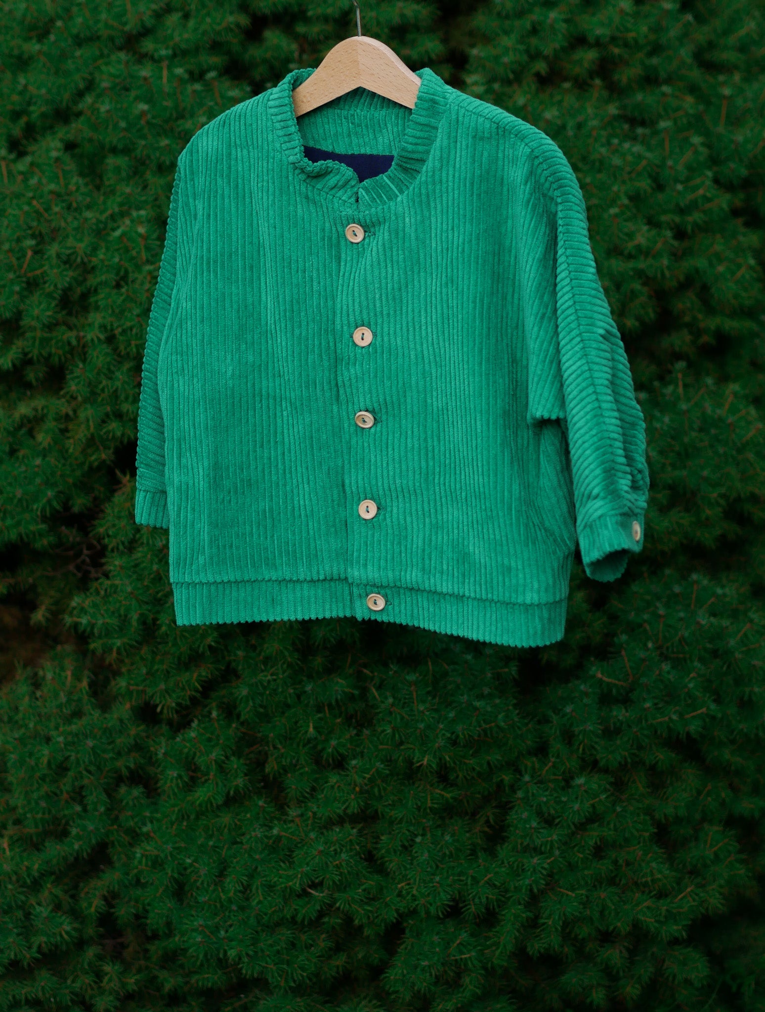 green jacket from corduroy